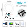 PULUZ 6.2 inch 16cm USB 3 Modes Dimmable LED Ring Vlogging Photography Video Lights with Tripod B...