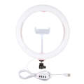 PULUZ 10.2 inch 26cm USB 3 Modes Dimmable Dual Color Temperature LED Curved Diffuse Light Ring Vl...