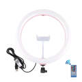 PULUZ 11.8 inch 30cm RGB Dimmable LED Dual Color Temperature LED Curved Diffuse Light Ring Vloggi...