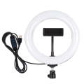 PULUZ 7.9 inch 20cm USB 3 Modes Dimmable Dual Color Temperature LED Curved Light Ring Vlogging Se...