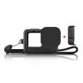 PULUZ for GoPro HERO12 Black /11 Black /10 Black /9 Black Silicone Protective Case + POM Side Int...