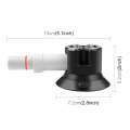 PULUZ 3 inch Car Single Pump Suction Cup Aluminum Alloy Mount (Black)