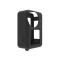 For DJI Osmo Action 4 / 3 PULUZ Silicone Protective Case with Lens Cap (Black)