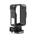 For DJI Osmo Action 4 / 3 PULUZ Vertical Plastic Protective Frame Cage with Cold Shoes (Black)