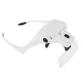 5 Lens 1.0X-3.5X Loupe Glasses Bracket Headband Magnifier with 2 LED Lights Eye Magnification Gog...
