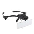 Multi-functional 1.0X / 1.5X / 2.0X / 2.5X / 3.5X Magnifier Glasses with 2-LED Lights, Random Col...