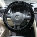 Universal Premium Soft Short Plush Winter Car Steering Wheel Cover, For 36-38cm steering wheel(Bl...