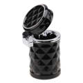 Diamond Facets Car Ashtray with LED Light(Black)