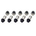 DIY 16mm 6-Pin GX16 Aviation Plug Socket Connector (5 Pcs in One Package, the Price is for 5 Pcs)