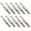 JL0057 6.35mm Audio Jack Connector (10 Pcs in One Package, the Price is for 10 Pcs)(Silver)