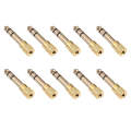 6.35mm Male to 3.5mm Female Audio Jack Adapters (10 Pcs in One Package, the Price is for 10 Pcs)