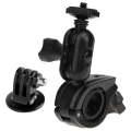 360 Degrees Rotation Bicycle Motorcycle Holder Handlebar Mount with Screw & Tripod Adapter for PU...