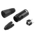 3 Pin XLR Male Plug Microphone Connector Adapter(Black)