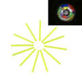 OQSPORT 12 PCS Bicycle Wheel Spoke Reflector Reflective Mount Clip Tube Warning Light Strip(Yellow)