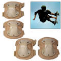 Knee and Elbow Pads Set(Yellowish Brown)