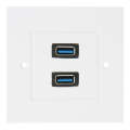 Dual USB 3.0 Female Plugs Home Wall Charger Plate Wall Plate Panel