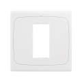 Wall Plate with Screw for Blank Inserts - 1 Hole, Use around the world(White)
