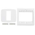 Wall Plate with Screw for Blank Inserts - 1 Hole, Use around the world(White)