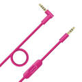 ZS0087 3.5mm Male to Male Earphone Cable with Mic & Wire-controlled, Cable Length: 1.4m(Rose Red)