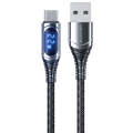 WK WDC-166a 6A Type-C / USB-C Intelligent Digital Display Charging Data Cable, Length: 1m