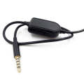 ZS0086 Volume Control Version Gaming Headphone Audio Cable for Logitech Astro A10 A40 A30 (Black)