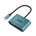 Onten M205 3 in 1 Type-C to HDMI+VGA+PD Fast Charge Video Converter (Green)