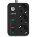 LDNIO SE3631 3.4A 6 x USB Ports Multi-function Travel Home Office Socket, Cable Length: 1.6m, EU ...