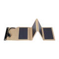 7W Monocrystalline Silicon Foldable Solar Panel Outdoor Charger with 5V Dual USB Ports (Khaki)