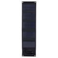 10W Monocrystalline Silicon Foldable Solar Panel Outdoor Charger with 5V Dual USB Ports (Black)