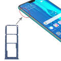 SIM Card Tray + SIM Card Tray + Micro SD Card Tray for Huawei Y9 (2019) (Blue)