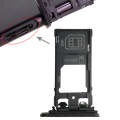 SIM1 Card Tray + SIM2 Card / Micro SD Card Tray for Sony Xperia XZ(Black)