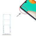 For Samsung Galaxy M32 SM-M325 SIM Card Tray + SIM Card Tray + Micro SD Card Tray (Silver)