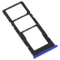 For Tecno Spark 4 / Camon 12 KC2 KC8 CC7 SIM Card Tray + SIM Card Tray + Micro SD Card Tray (Blue)