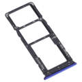 For Tecno Camon 12 Air CC6 SIM Card Tray + SIM Card Tray + Micro SD Card Tray (Blue)
