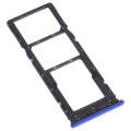For Tecno Camon 12 Air CC6 SIM Card Tray + SIM Card Tray + Micro SD Card Tray (Blue)