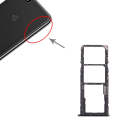 SIM Card Tray + SIM Card Tray + Micro SD Card Tray for Huawei Y7 (2018) (Black)