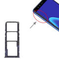 SIM Card Tray + SIM Card Tray + Micro SD Card Tray for Huawei Y9 (2018)(Blue)