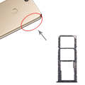 SIM Card Tray + SIM Card Tray + Micro SD Card Tray for Huawei Enjoy 8 (Black)