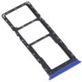 For Infinix Hot 10 Lite X657B SIM Card Tray + SIM Card Tray + Micro SD Card Tray (Blue)