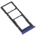 For Infinix Hot 10 Lite X657B SIM Card Tray + SIM Card Tray + Micro SD Card Tray (Blue)