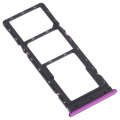 For Infinix Hot 10 Lite X657B SIM Card Tray + SIM Card Tray + Micro SD Card Tray (Purple)