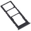For Tecno Spark 4 Lite KC8S SIM Card Tray + SIM Card Tray + Micro SD Card Tray (Black)