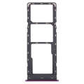 For Tecno Spark 4 Lite KC8S SIM Card Tray + SIM Card Tray + Micro SD Card Tray (Purple)