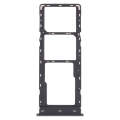 For Tecno Spark 7 KF6 SIM Card Tray + SIM Card Tray + Micro SD Card Tray (Black)