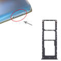 For Tecno Spark 7 KF6 SIM Card Tray + SIM Card Tray + Micro SD Card Tray (Black)