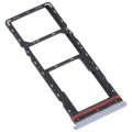 For Tecno Spark 7 Pro SIM Card Tray + SIM Card Tray + Micro SD Card Tray (Silver)