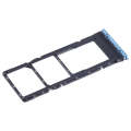 For Tecno Phantom X SIM Card Tray + SIM Card Tray + Micro SD Card Tray (Blue)