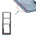 For Tecno Spark 7T SIM Card Tray + SIM Card Tray + Micro SD Card Tray (Blue)