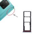 For Tecno Spark 8T SIM Card Tray + SIM Card Tray + Micro SD Card Tray (Blue)