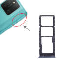 For Tecno Spark 8C KG5k SIM Card Tray + SIM Card Tray + Micro SD Card Tray (Blue)